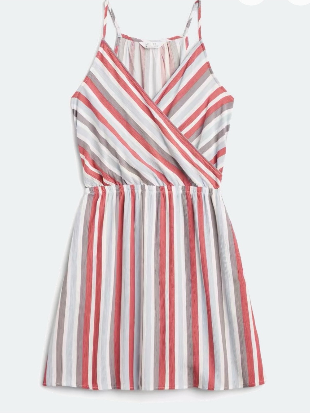 Market & Spruce Coral, White & Gray Striped Sundress